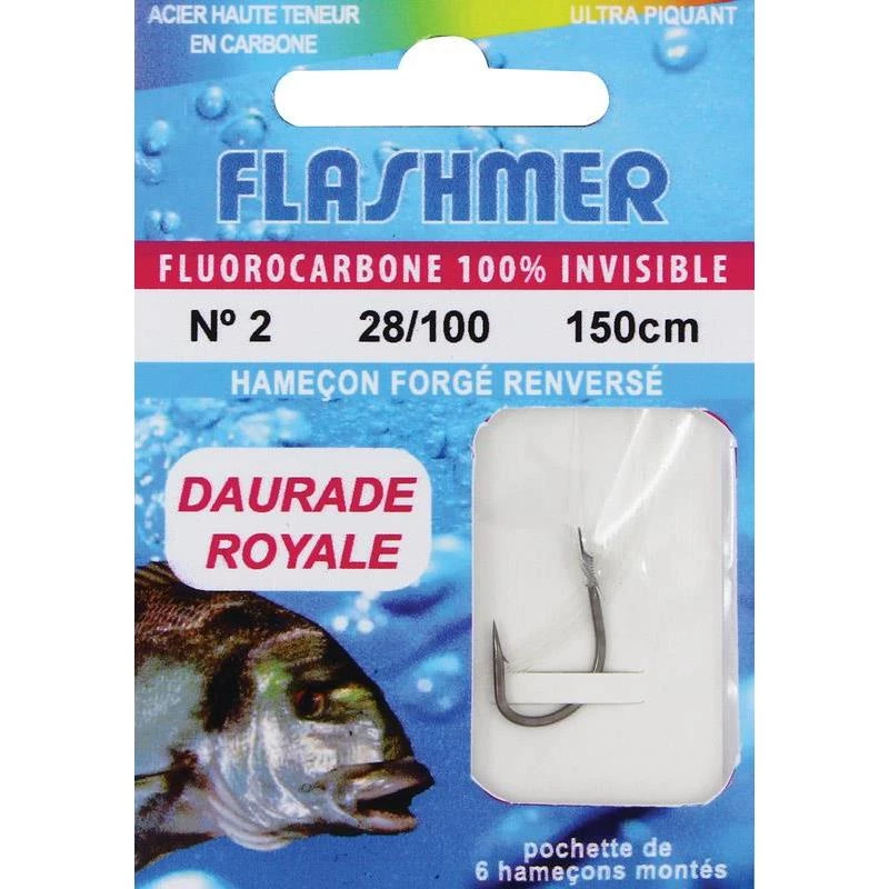 HAMEÇON MONTÉ FLUORO DAURADE FLASHMER